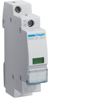 Wskaźnik zasilania 1xLED zielony SVN121 230V HAGER