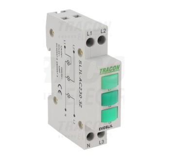Wskaźnik zasilania 3xLED ziel. SLJL-AC230-3Z TRACO