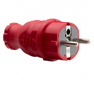 Wtyczka IP44 F-ELEKTRO gumowa NOVA czer. F6.0360