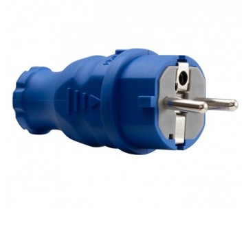Wtyczka IP44 F-ELEKTRO gumowa NOVA niebi. F6.0356
