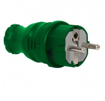 Wtyczka IP44 F-ELEKTRO gumowa NOVA zielona F6.0357