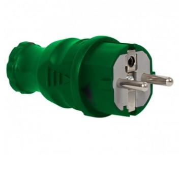Wtyczka IP44 F-ELEKTRO gumowa NOVA zielona F6.0357