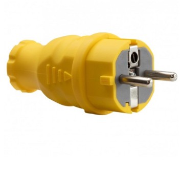 Wtyczka IP44 F-ELEKTRO gumowa NOVA żółta F6.0361