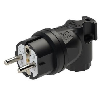 Wtyczka IP44 PCE kątowa gumowa Uni-Schuko 05821-s