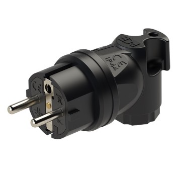 Wtyczka IP44 PCE kątowa pełna guma Uni-Sch 05822-s