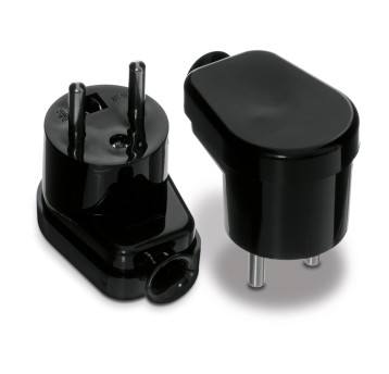 Wtyczka kątowa zu WT-16 16A czarna PLASTROL