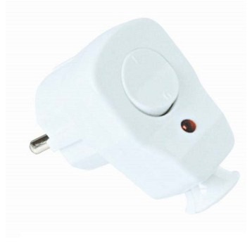 Wtyczka kątowa zu z wył. 0-1 i diodą biała PCE