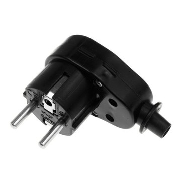 Wtyczka obrotowa 360st WT-07-2 czarna ELGOTECH