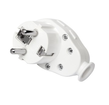 Wtyczka obrotowa 360st WT-07 biała ELGOTECH