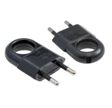 Wtyczka płaska czarna z uchwytem 2,5A/250V PAWBOL