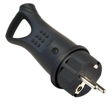 Wtyczka TRACON gumowa z uchwytem TICS-012GH