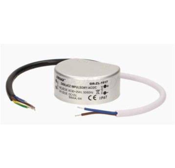 Zasilacz 12V 0,5A 5W dopuszk. ZL-1617 ORNO