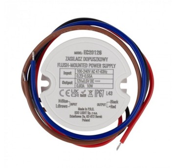 Zasilacz 12V 0,83A 10W dopuszk. ECOlight EC20126