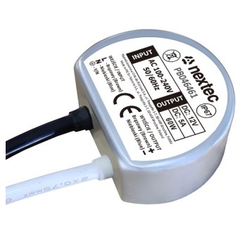 Zasilacz 12V 5,0A 60W dopuszk. NEXTEC PB046461