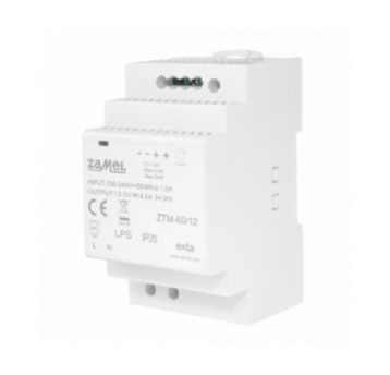 Zasilacz 12V TH35 5,0A 60W DC ZTM-60/12 ZAMEL