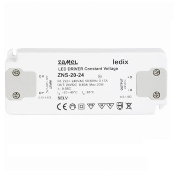 Zasilacz 24V 0,8A 20W slim DC ZNS-20-24 ZAMEL