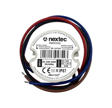 Zasilacz 24V 1,87A 45W dopuszkowy NEXTEC PB047543