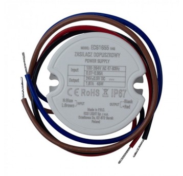 Zasilacz 24V 1,87A 45W dopuszkowyECOlight EC61655