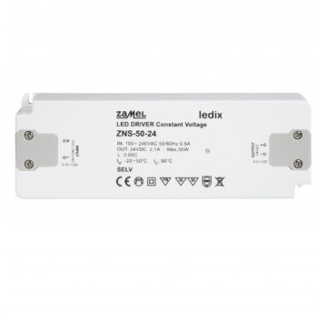 Zasilacz 24V 2,1A 50W slim DC ZNS-50-24 ZAMEL