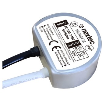 Zasilacz 24V 2,5A 60W IP67 dopusz.NEXTEC PB046478