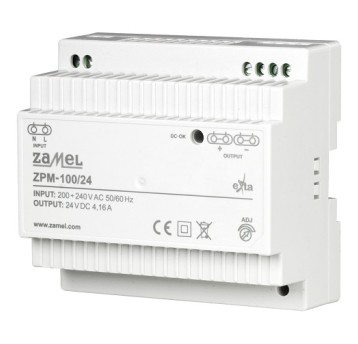 Zasilacz 24V TH35 4,16A 100W DC ZTM-100/24 ZAMEL