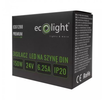 Zasilacz 24V TH35 6,25A 150W DC ECOlight EC61288