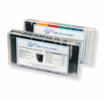 Zestaw rurek termok. czarne RT-BOX100-10CZ TRYTYT