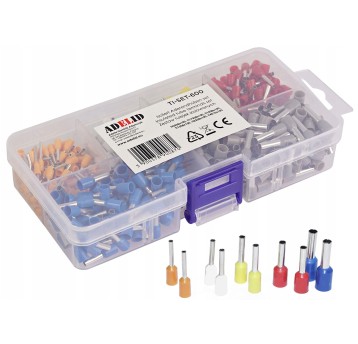 Zestaw tulejek izol. 600szt. 0,5-4mm2 TI-SET-600