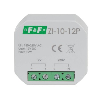 ZI-10-12P Zasilacz impulsowy do puszki 12V 10W F&F