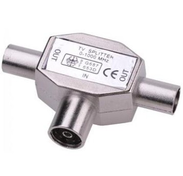 Złącze trójnik TV GN.-2xWT.metal