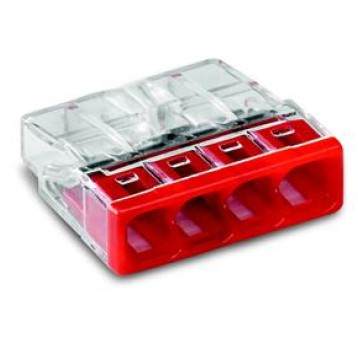 Złączka mini 4x2,5 czerwona 2273-204 WAGO